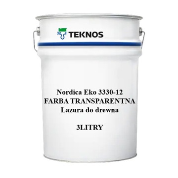 Lakierobejca do drewna TEKNOS NORDICA 3330-12 3L