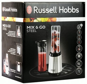 Блендер Russell Hobbs Mix & Go Steel 300 Вт, серебристый