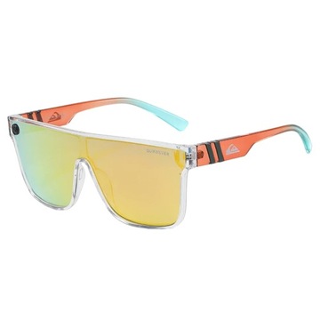 Okulary przeciwsłoneczne Oversized UV400 zółto białe