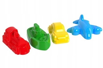 ПЕСОЧНЫЕ ФОРМЫ ТРАНСПОРТ 4 формочки для мальчика