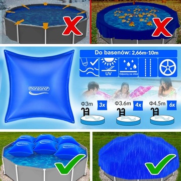 Надувная подушка для бассейна на зиму, 120х120см.