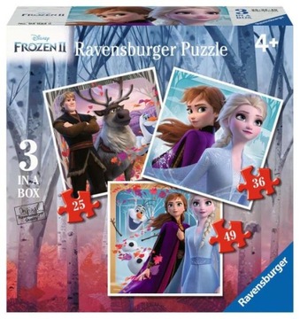 Kraina Lodu PUZZLE 3w1dla Dziewczynek Super Start w UMIEJĘTNOŚCI Układania