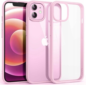 ETUI CASE PRZEŹROCZYSTE IPHONE 12 / 12 PRO - PINK