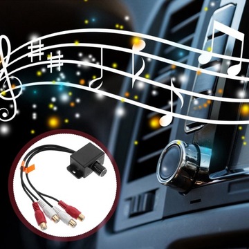 УНИВЕРСАЛЬНЫЙ АВТОМОБИЛЬНЫЙ УСИЛИТЕЛЬ, АУДИО РЕГУЛЯТОР RCA