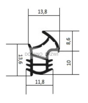USZCZELKA CIEMNY BRĄZ DO OŚCIEŻNIC STALOWYCH GERDA KMT ITD 8 mb