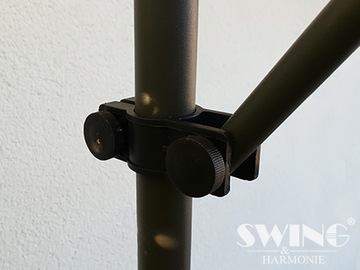 MARKIZA ZACISKOWA BALKONOWA TARASOWA LED 200cm ANTRACYT/CREME