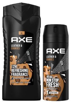 Axe Żel i Dezodorant Leather&Cookies w Zestawie Męski Czar w Duecie