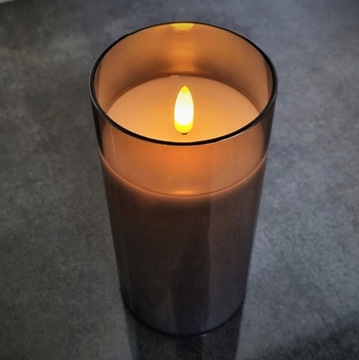 СТЕКЛЯННАЯ СВЕЧА СВЕТОДИОДНАЯ СВЕЧА СТЕКЛЯННАЯ СВЕЧА ИЗ ДОПЧЕНОГО СТЕКЛА НА АККУМУЛЯТОРЕ