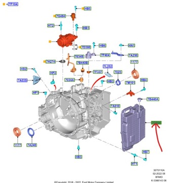 КРЫШКА КПП C-MAX EDGE FOCUS KUGA ORIGINAL