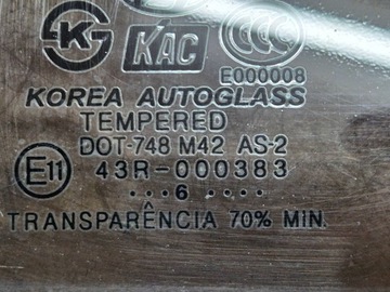 HYUNDAI SONATA 2007 ZADNÍ STRANA PRAVÁ BOČNÍ (DRZWI)