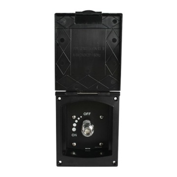 Внешняя розетка для воды с душем и заслонкой для прицепа-домика, черная