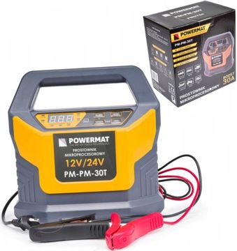 PROSTOWNIK MIKROPROCESOROWY AKUMULATOROWY 12V 24V 30A ŁADOWARKA
