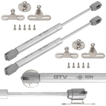 Мебельный актуатор GTV 60N, 2 шт. Газлифт верхних фасадов.