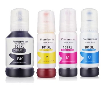 4x ЧЕРНИЛА ДЛЯ EPSON 101 ITS L4150 L4160 L6160 L6190