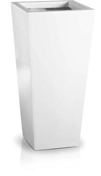 BIAŁA DONICA DONICZKA Z WŁÓKNA SZKLANEGO - ZWĘŻANY PROSTOKĄT 27X58 CM