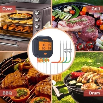 Цифровой термометр INKBIRD Wi-Fi IBBQ-4T МОНИТОРИНГ ТЕМПЕРАТУРЫ