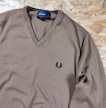 Sweter wełniany FRED PERRY Merino Wool Casual S