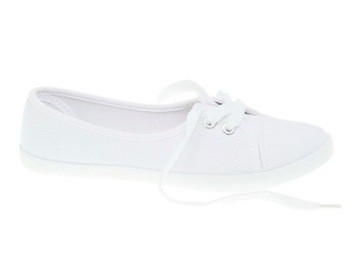 Sznurowane Damskie Tenisówki LA02A-3 WHITE r.37