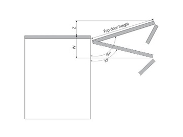 Ограничитель угла открытия для AVENTOS HF, до 83°.