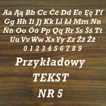 Drewniana literka sklejka ALFABET polskie znaki 10 wzorów