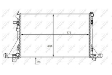 РАДИАТОР RENAULT MASTER 2.3CDTI 2010- NRF