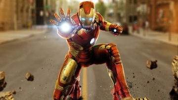 IRON MAN Naklejka na ścianę - plakat 60 cm K177
