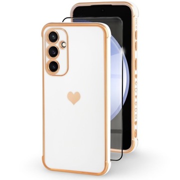 ETUI DO SAMSUNG GALAXY S23 FE SERDUSZKO CASE + SZKŁO HYBRYDOWE CERAMICZNE