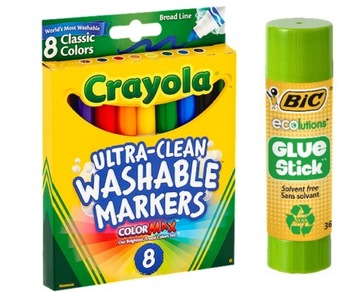 Zmywalne markery kolor Crayola Broad Line 8 szt