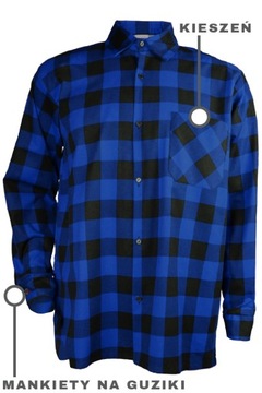 РАБОЧАЯ ФЛАНЕЛЕВАЯ РУБАШКА СИНЯЯ XL