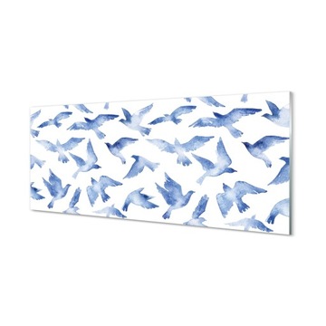 Lacobel ochronny do kuchni Malowane ptaki 125x50