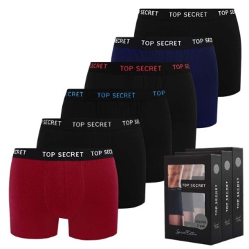 Мужские хлопковые боксеры TOP SECRET, 6 шт., размер XL