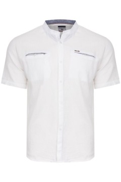 РУБАШКА МУЖСКАЯ ЛЬНЯНАЯ, ОДНЯЯ КОЛЛЕКЦИЯ, БЕЛАЯ: 3XL