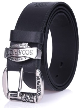 Ремень брючный SCORPION, 4 см, из НАТУРАЛЬНОЙ КОЖИ.