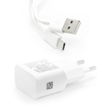 ОРИГИНАЛЬНОЕ USB ЗАРЯДНОЕ УСТРОЙСТВО SAMSUNG + ОРИГИНАЛЬНЫЙ ДЛИННЫЙ КАБЕЛЬ USB-C, ОПТИМАЛЬНЫЙ КОМПЛЕКТ