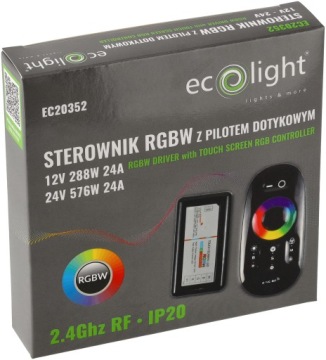 КОНТРОЛЛЕР Контроллер ДИСТАНЦИОННЫЙ ДЛЯ RGBW RF СВЕТОДИОДНОЙ ЛЕНТЫ (Радиоволны) Черный