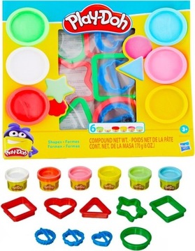 PLAY-DOH CIASTOLINA ZESTAW KSZTAŁTY FOREMKI 6 TUB