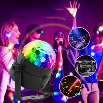 ПРОЕКТОР DISCO BALL, СВЕТОДИОДНОЕ RGB ОСВЕЩЕНИЕ ДЛЯ ДИСКО