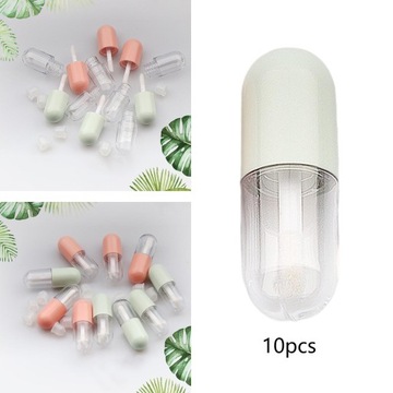 10 баночек для блеска для губ с вкладышами в форме капсул, 5 мл Lovely Green