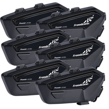 INTERKOM MOTOCYKLOWY FREEDCONN FX PRO V2 EU MESH 6 OSÓB DŹWIĘK HI-RES j. PL