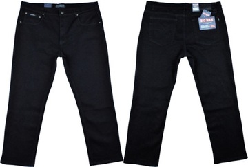 Spodnie męskie jeans Big Man bm050-7 czarne pas 112 cm 43/30