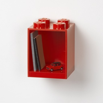 LEGO НАСТЕННАЯ ПОЛКА КИРПИЧ 4 41141730 — КРАСНЫЙ