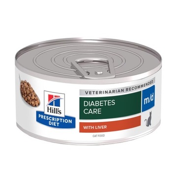 Hill's PD FELINE m/d Diabetes Care cukrzyca i otyłość 156g puszka dla kota