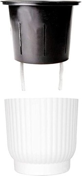 САМОЛИВАЮЩИЙСЯ ЦВЕТОЧНЫЙ ГОРШОК, БЕЛЫЙ 12 СМ, НАБОР ИЗ 6 ШТ.