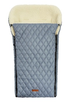 СПАЛЬНЫЙ МЕШОК ШЕРСТЯНОЙ СТЕГАНЫЙ - ГРАФИТ ДЛЯ КОЛЯСКИ