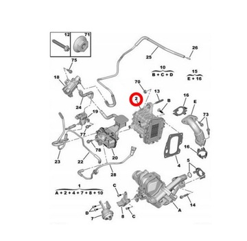 VENTIL EGR CHLADIČKA PEUGEOT CITROEN 2.0 E HDI 9820965980