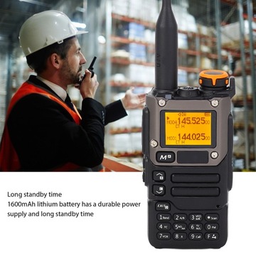 2-полосное радио UHF VHF AM FM 200 каналов 4 Вт 1600 мАч перезаряжаемый HC