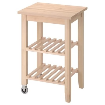 IKEA BEKVAM wózek, barek na kółkach, buk 58x50 cm