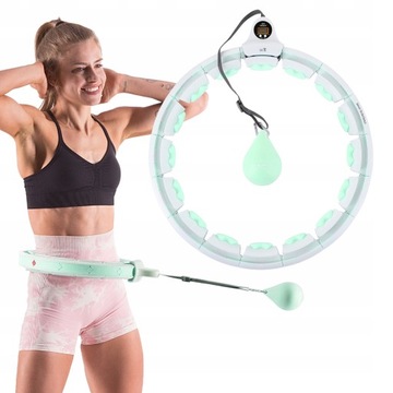 HULA HOP Z WYPUSTKAMI I OBCIĄŻNIKIEM HMS HHW01