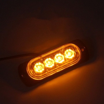 Сигнальные лампы Автомобильные проблесковые огни 4x 4LED 12/24В