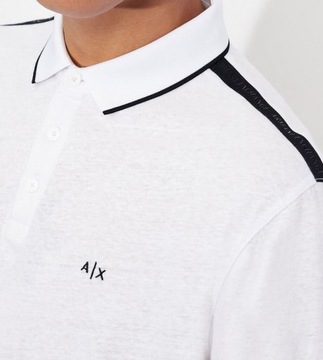 Armani Exchange polo 3KZFFU ZJ9EZ 1100 biały XL